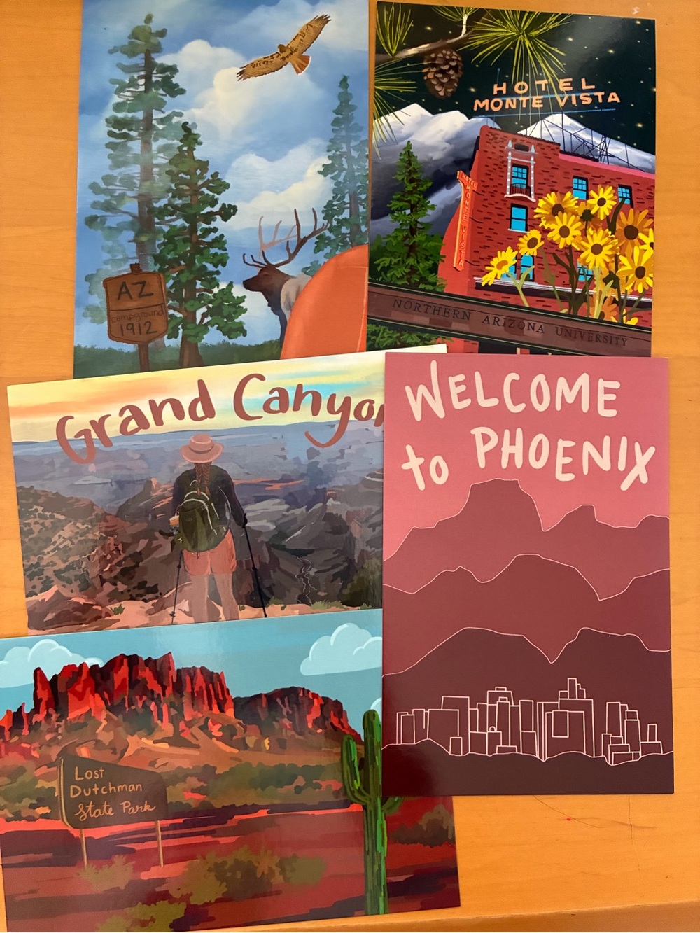 Southwest Travel Postcard Set - Phoenix, Grand Canyon & AZ Landscapes